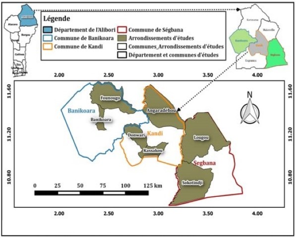 Zone d'étude - paquets d'adaptation au changement climatique